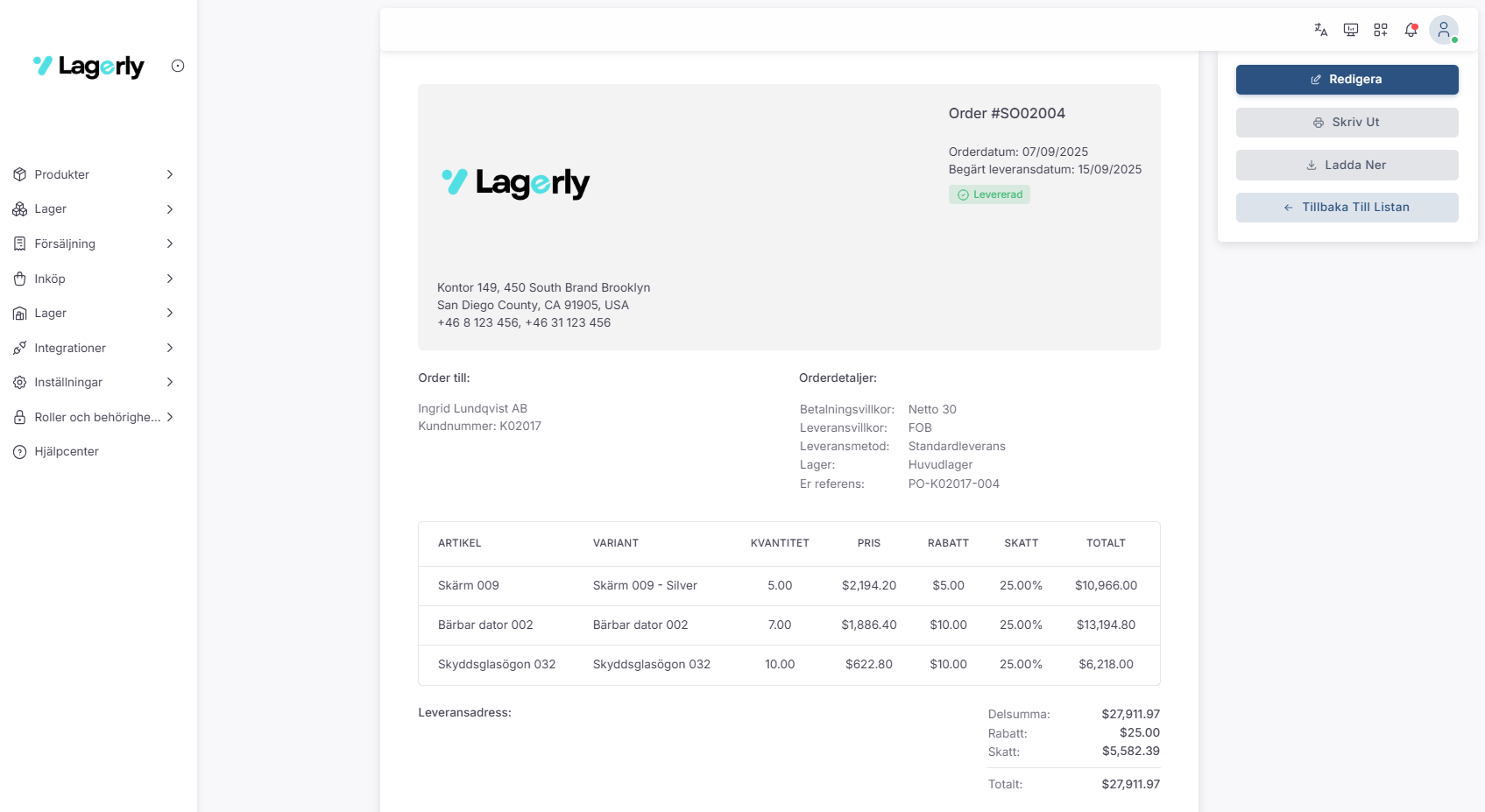 Blixtsnabb orderhantering